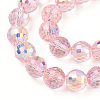 Transparent Electroplate Glass Beads Strands LS-EGLA-N012-001-B06-3