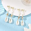304 Stainless Steel with Natural Pearl Beads Stud Earrings EJEW-JE07421-1