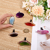 6Pcs 6 Styles Natural Agate Car Air Vent Clips HJEW-OC00061-3