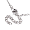 Round Gemstone Pendant Necklaces NJEW-JN04718-01-6