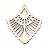 Undyed Wood Big Pendants X-WOOD-T008-31-3