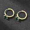Brass Micro Pave Cubic Zirconia Hoop Earrings EJEW-P346-04G-01-1