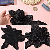 2Pcs Fabric with Tube Beads and Pearl Beads & Sequins Patches DIY-PH0038-13A-4