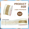 10 Yards Hot Stamping Polyester Satin Ribbons SRIB-WH0011-169C-2