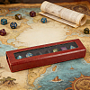 7-Slot Imitation Leather Dice Organizer Boxes with Magnetic Visible Window Lid ODIS-WH0079-105C-4