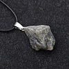 Natural Labradorite Raw Rough Nuggets Pendant Necklace FS-WG50F2C-15-1