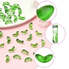200Pcs Spray Painted Transparent Glass Beads GLAA-FS0002-54B-3