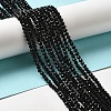 Natural Black Onyx Beads Strands X-G-K020-3mm-30-3