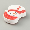 Christmas Theme Food Grade Eco-Friendly Silicone Beads SIL-WH0015-05H-2