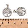 Rhodium Plated 925 Sterling Silver Pendant STER-H110-17P-3