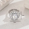 Luxurious Copper Zircon Flower Ring for Women Party Wedding Vacation DY5013-2-1