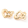 Brass Micro Pave Cubic Zirconia Charms KK-E090-34G-2