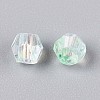 Transparent Spray Painted Glass Beads X1-EGLA-N018-4mm-04-3