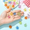 30Pcs 6 Colors Acrylic with Cat Eye Bead Pendants PALLOY-YW00190-4