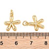 Brass Micro Pave Clear Cubic Zirconia Charms KK-Q085-02I-G-3