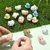 16Pcs 8 Styles Animal Theme UV Plating Acrylic Beads OACR-YW0004-42-4