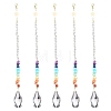 Glass Teardrop Chandelier Pendant Decorations HJEW-JM00856-1