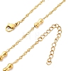 304 Stainless Steel Bone Rope Chain Necklaces NJEW-C073-05G-4