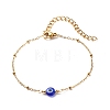 2Pcs 2 Style Brass Paperclip Chains & 304 Stainless Steel Satellite Chains Bracelets Set BJEW-JB08620-01-4
