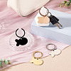4Pcs 4 Colors Stainless Steel Fish Keychains KEYC-TA0004-80B-6