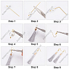 DIY Tassel Dangle Earring Making Kit DIY-SC0020-42-4