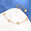 304 Stainless Steel Pave Rhinestone Link Bracelets SA-D001-04B-G-5