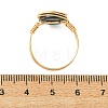 Flat Round Abalone Shell/Paua Shell Finger Rings RJEW-JR01031-4