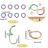 Unicraftale 50Pcs Rainbow Color 304 Stainless Steel Leverback Earring Findings STAS-UN0038-46-5
