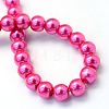 Baking Paint Pearlized Glass Pearl Round Bead Strands LS-HY-Q330-8mm-10-4