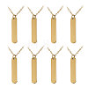 6Pcs 304 Stainless Steel Pendant Necklace NJEW-CA0001-20G-1