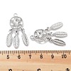 Rack Plating Alloy Rhinestone Pendants PALLOY-F311-19P-01-3