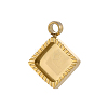 304 Stainless Steel Pendant Cabochon Settings STAS-OY008-76G-1