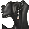 Natural Morganite & Larimar Chips Beads & Natural Spiral Shell Necklaces & Dangle Earring & Bracelets Sets SJEW-JS01387-2