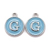 Platinum Plated Alloy Enamel Charms LS-ENAM-S118-04G-P-1