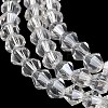 Transparent Electroplate Glass Beads Strands EGLA-A039-T4mm-B13-3