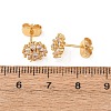 Brass Micro Pave Cubic Zirconia Stud Earrings for Women EJEW-F418-03G-6