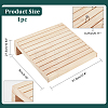 10 Rows Rectangle Wood Slant Back Finger Ring Display Stands RDIS-WH0009-012-2