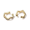 Rack Plating Brass Pave Cubic Zirconia Wavy Cuff Earrings for Women EJEW-C097-25A-G-2