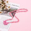 Personalized Opaque Acrylic Cable Chain Necklaces NJEW-JN03432-06-5