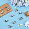 12Pcs Alloy Enamel Brooches JEWB-WR0001-13-4