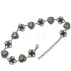 Boho Alloy Resin Blue Heart Flower Waist Chains WG5CDCC-01-5