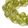 Natural Olive Quartz Beads Strands G-K387-A01-02-3