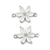 Brass Pave Cubic Zirconia Connector Charms KK-B072-01P-01-1
