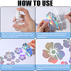 Gorgecraft 4 Sheets 2 Styles Flower PVC Waterproof Car Stickers DIY-GF0008-94C-5