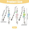 3Pcs 3 Colors Zinc Alloy Hook Bookmarks AJEW-GL0003-53-2
