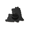 Black Baking Paint Zinc Alloy Brooches JEWB-M037-01E-2