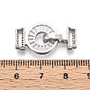 925 Sterling Silver Micro Pave Clear Cubic Zirconia Fold Over Clasps STER-T008-08P-3