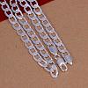 Popular Silver Color Plated Brass Twisted Curb Chain Necklaces for Men NJEW-BB12664-8-3