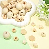 Natural Unfinished Wood Beads WOOD-YW0001-98-4