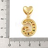 Brass Micro Pave Colorful Cubic Zirconia Pendants KK-P281-01G-G-3